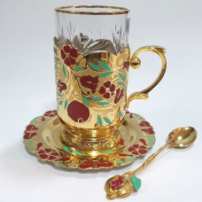 Чайная набор ГРАНАТ из коллекции роскоши, 4 предмета